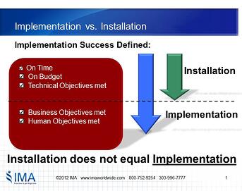 Installation vs Implementation